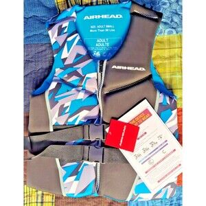 Airhead Men's US Coast Guard Approved CAMO COOL PFD Adult Small 90+LBS Kwik-Dry